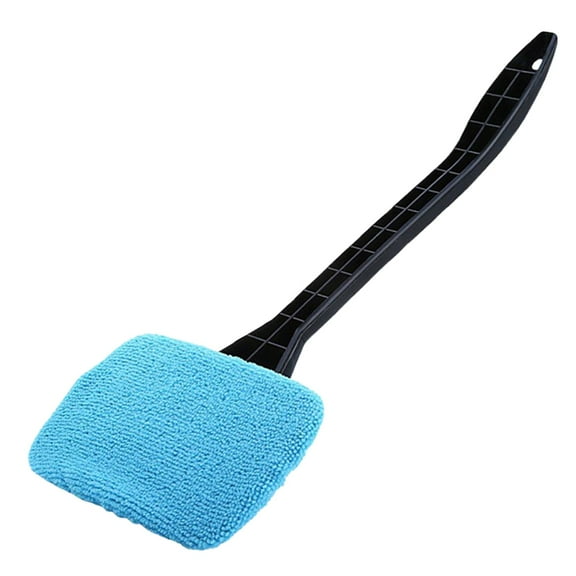 Car Windshield Cleaning Tool, Windshield Cleaner with Washable and Reusable Microfiber Pads and Handle, for Auto Glass Wiper, 1 Pcs, 15.35x5.12"