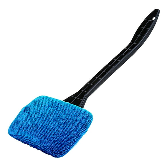 Car Windshield Cleaning Tool, Windshield Cleaner with Washable and Reusable Microfiber Pads and Handle, for Auto Glass Wiper, 1 Pcs, 15.35x5.12"