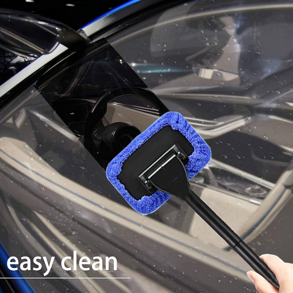 Car Windshield Cleaning Tool with Car Interior Window Cleaning Stick, Water Squeegee Wiper for Dust Stain Cleaning