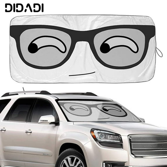 Car Windshield Cover,DIDADI Front Auto Windshield Cover Sun Shade with Cute Cartoon,Foldable Car Front Window Sunshade for Most Sedans SUV Truck,Blocks UV Rays,Keep Your Vehicle Cool