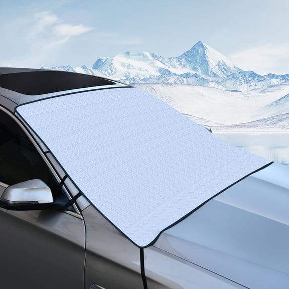 Car Windshield Cover for Ice and Snow, 4 Layers Hail Sun Rain Protection, Waterproof Winter Frost Protector Exterior Front Window Covers Universal for Car SUV Van All Weather 68.5" x 47"
