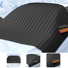 Car Windshield Cover Magnetic Thickened Sun Snow Protector All Weather Universal Fit Shield For Auto Front Glass Ice Dust Sun Blocking(Black)