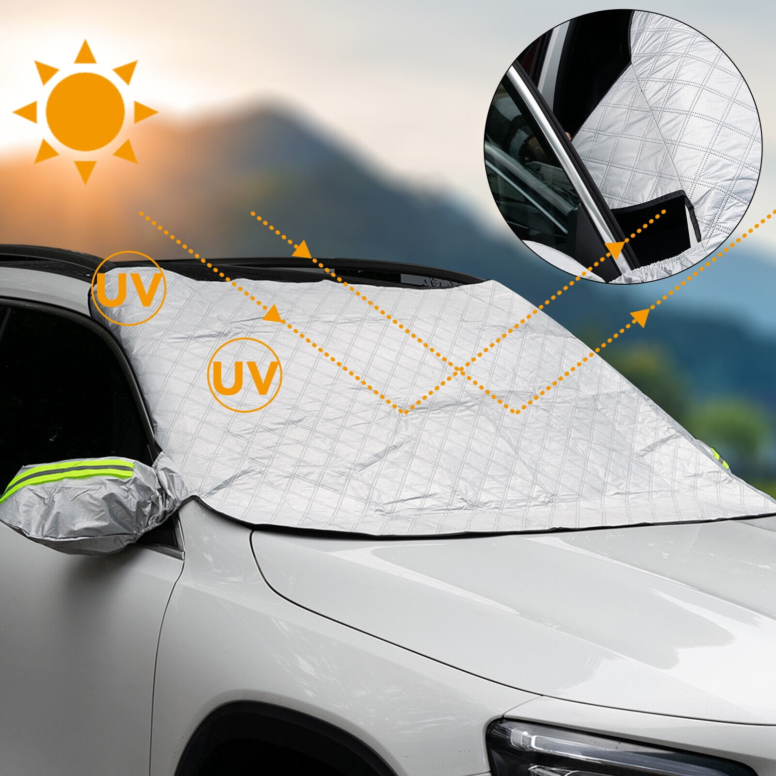 Car Windshield Cover Snow Frost Guard Ice Sun Shade Protector Truck SUV Winter