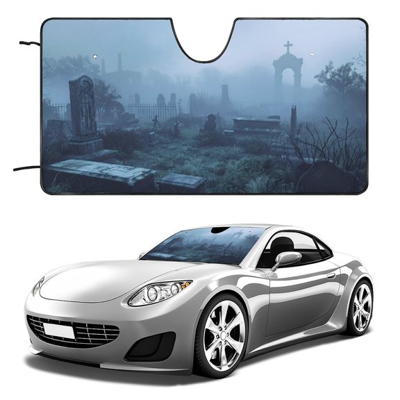 Front Windshield Sun Shade - Blocks UV Rays Sun Visor Protector - Keeps Your Vehicle Cool - 55"x30" QC1103003