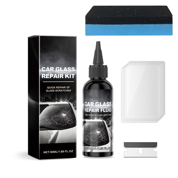 Car Windshield Crack Repair Kit - 1.7oz Glass Repair Liquid for Auto Windshields and Windows DIY Fixes Easy and Affordable