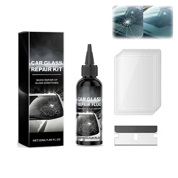 Car Windshield Crack Repair Kit, 2026 Upgraded Quick Fix DIY Glass Crack Repair Kit, Universal Cracks Gone Glass RepairKit, Quick Fix Windshield and GlassRepair Tools for Chips and Cracks