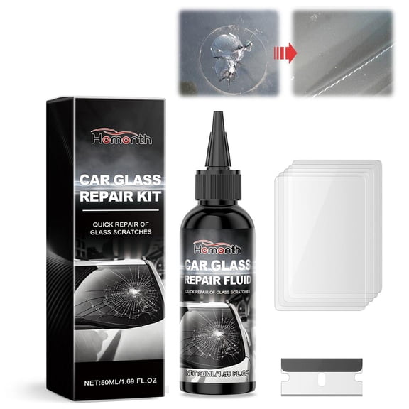 Car Windshield Crack Repair Kit, 2026 Upgraded Quick Fix DIY Glass Crack Repair Kit, Universal Cracks Gone Glass RepairKit, Quick Fix Windshield and GlassRepair Tools for Chips and Cracks