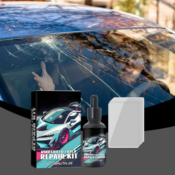 Car Windshield Crack Repair Kit 30ml – Advanced Liquid Glass Repair for Chips & Cracks, Fast Application, Durable Windshield Scratch Fix, Professional Auto Glass Repair