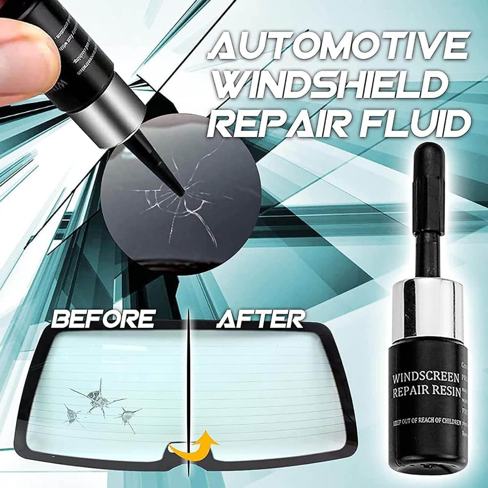 Car Windshield Crack Repair Kit, Car Glass Repair Kit Windshield Chip Repair Cracked Glass