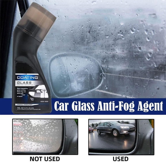 Car Windshield Defogger, Anti-Fog Coating for Car Windows, Long-Lasting Water Repellent Glass Treatment with Applicator Safe for Mirrors Goggles