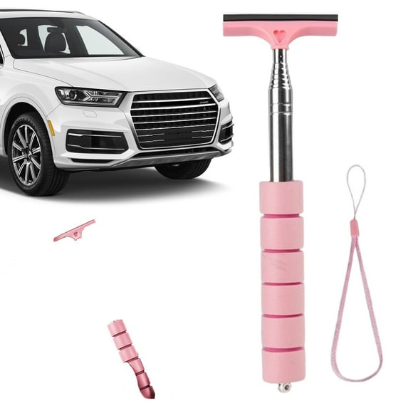 Car Windshield Glass Cleaner Microfiber Window Cleaning Brush with Extendable Handle for Interior and Exterior Wash