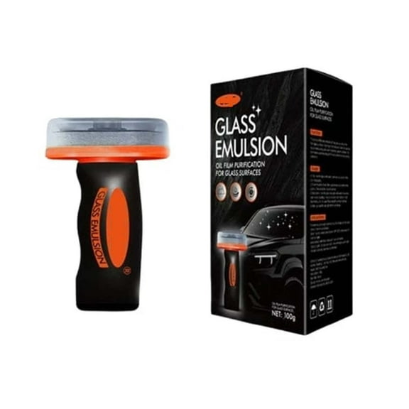 Car Windshield Glass Cleaner With 100G Paste, Plastic Bottle, For Clear Vision And Glass Maintenance, 3X3X5In 0.3Lb