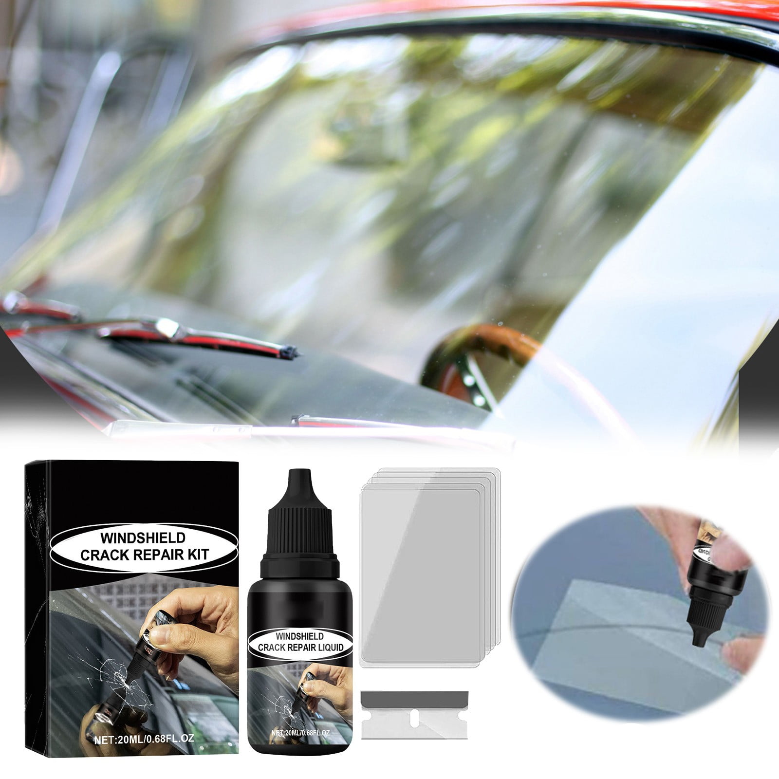 Car Windshield Car Glass Cleaning Crack Agent Clear 20ml Car Cleaning