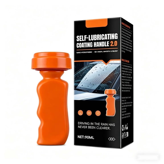 Car Windshield Hydrophobic Coating, Self-Lubricating Coating Handle 2.0, Water Repellent Glass Coating, for Clear & Safe Driving, 3 FL.OZ
