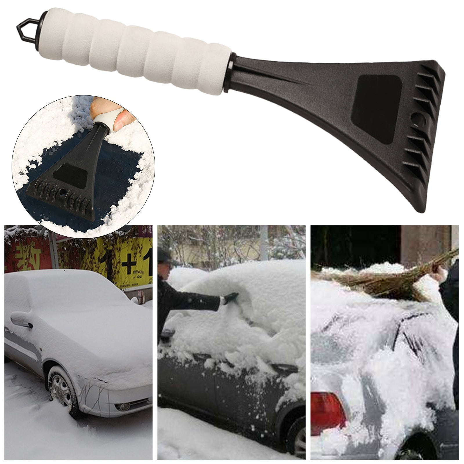 Car Windshield Ice Scraper with Sponge Grip, Lightweight Anti-Scratch ...