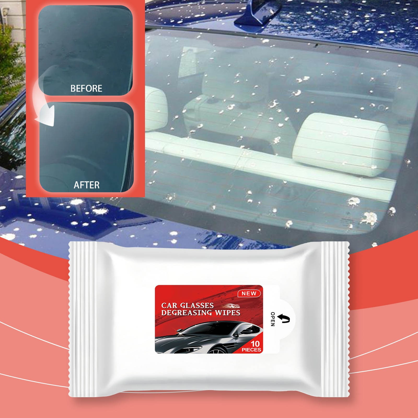 Car Windshield Oil Film Removal Wipe Cleaning Stain Removal Cleaning