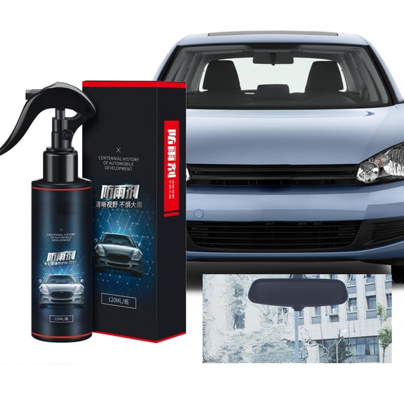 Car Windshield Rainproof Spray,Long-Lasting Defogging Agent,Hydrophobic Glass Rain Repellent,Anti-Fouling Formula,120ml Car Water Repellent,Improved Visibility,Quick Apply,Durable Coating