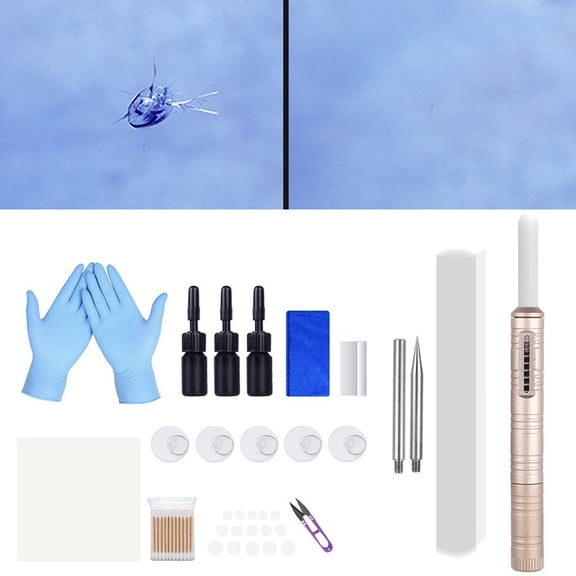 Car Windshield Repair Glass Crack Repair Kit Crack Scratch Cleaning Tool