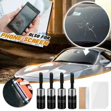 Car Windshield Repair Kit, Windshield Chip Crack Gone Repair Kit, Automotive Windscreen Tool for Fix Chips, Nano Glass Repair Fluid, Star Shaped Crack