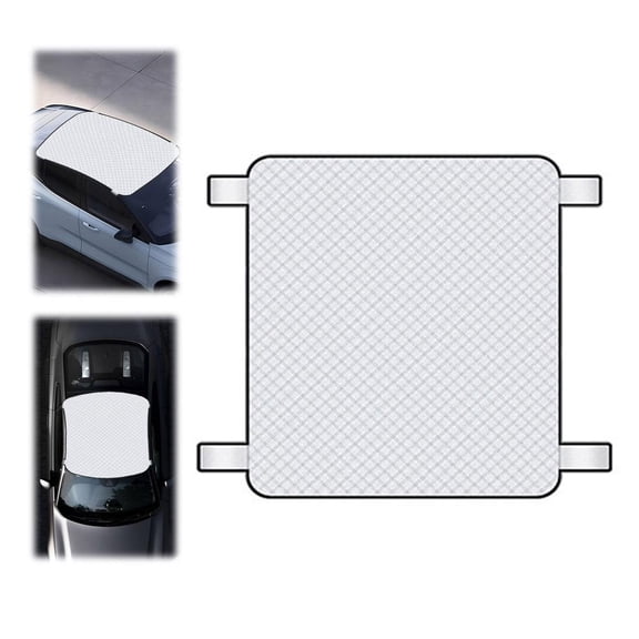 Car Windshield Snow Cover, 150x125cm Car Windshield Cover, Heavy Duty Thick Protective Windscreen Cover for All Weather for Most Cars Trucks Vans and SUVs - Size L