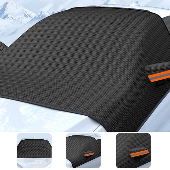Car Windshield Snow Cover, Magnetic Snow Shield Sunshade with All Season Protection, Frost Ice UV Block Windshield Protector for Sedan SUV Truck Outdoor Parking Winter Travel