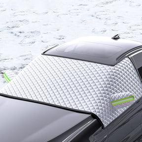 Car Windshield Snow Cover, Thick Winter Frost Guard for SUVs, Trucks and Cars, Anti-Theft Windproof Protective Shield, Easy Installation for All Seasons
