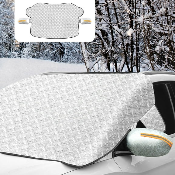 Car Windshield Snow Cover, Windproof and Anti-Theft Design, Full Protection for Snow, Ice, Frost, Sun Rays, Suitable for Cars, SUVs, and Trucks