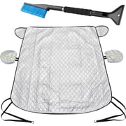 Car Windshield Snow Cover, Windshield Cover for Ice and Snow, Car Windshield Cover,Snow Cover with Side Mirrors Cover,Windshield Shade for Car SUV CRV Trucks