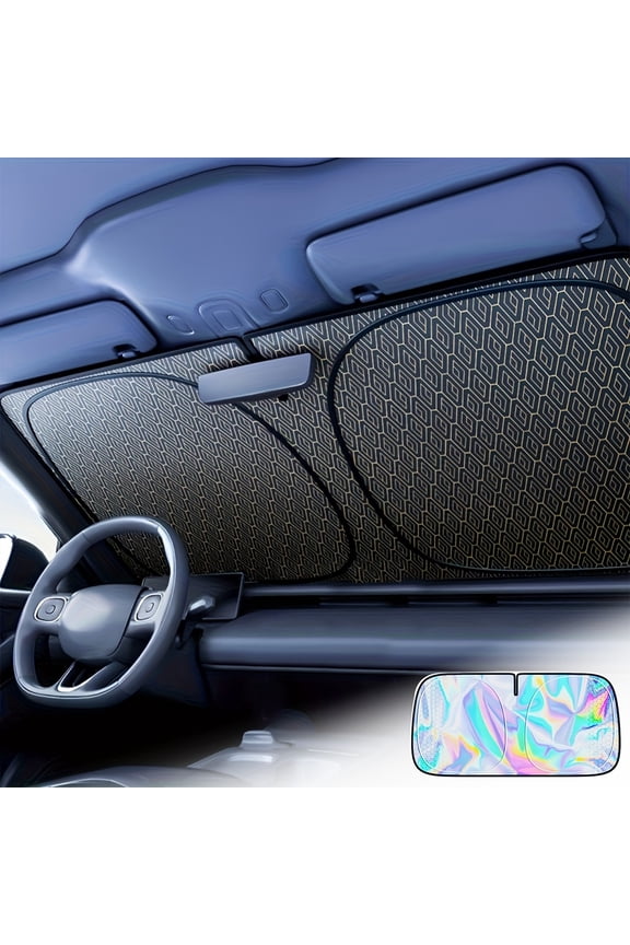 Car Windshield Sun Shade Accordion Folding UV Block Heat Shield Front Auto Sunshade for SUV Truck