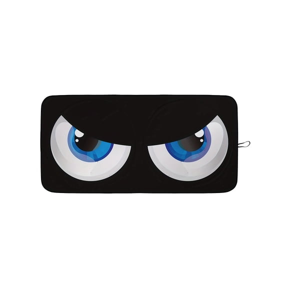 Car Windshield Sun Shade, Big Eyes Pattern Foldable Sunshade Front Window Cover, Automotive Protector Accessories A