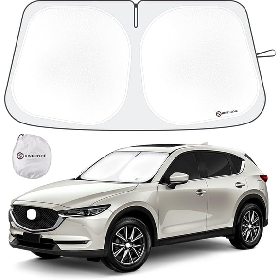 Car Windshield Sun Shade Compatible with 2017-2023 2024 2025 2026 Mazda CX-5 CX5 Accessories Sport, Touring, Grand Touring, 4 Door Crossover Foldable Sunshade Custom Windshield Sun Visor
