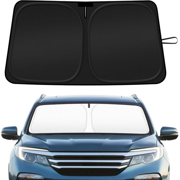 Car Windshield Sun Shade Compatible with 2016-2024 2025 2026 Honda Pilot Accessories Sunshade Custom Foldable Windshield Sun Visor