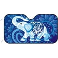 thumbnail image 1 of Car Windshield Sun Shade Cute Elephants Bohemian Mandala Vintage Sun Visor Protector Foldable Cover For Car Truck SUV Van Women Men 51x27.5inch Keep Vehicle Cool, 1 of 5