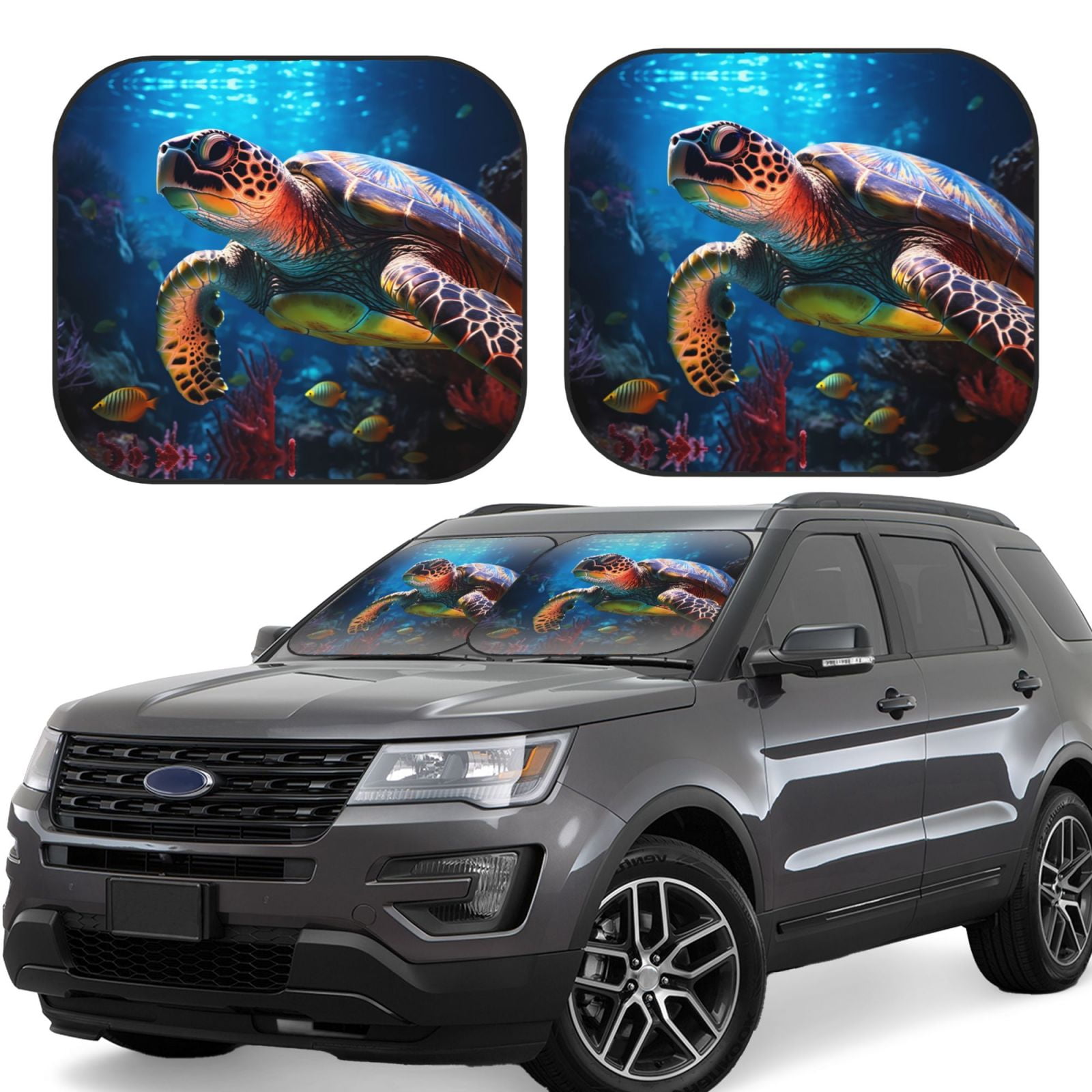 Car Windshield Sun Shade Foldable Sun Shade for Car Windshield, Ice