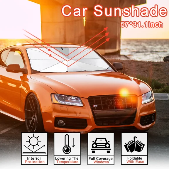 Car Windshield Sun Shade Foldable Umbrella Front Window Cover Visor Umbrella