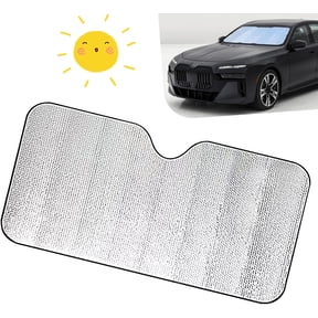 Car Windshield Sun Shade, Foldable Windshield Sun Visor for Keeping Vehicle Cool, 51.18" x 23.62" Double Bubble Front Window SunShade,Universal for Cars Trucks SUVS (Silver)