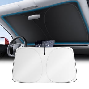 Witem 2026 Car Windshield Sun Shade, Blocks 100% Sunlight & Reduces Heat with Silver Coating, Keeps Interior Cooler & Protected, Foldable Sunshade with Storage Bag, S2 Size, 59'' x 36''