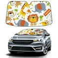 thumbnail image 1 of Car Windshield Sun Shade For Front Window Animal Print Foldable Vehicle Windshield Car Sun Visor Covers Automotive Window Protector Car Camping Privacy Sun Blocker, 1 of 1