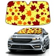 thumbnail image 1 of Car Windshield Sun Shade For Front Window Autumn Maple Leaf Pattern Foldable Vehicle Windshield Car Sun Visor Covers Automotive Window Protector Car Camping Privacy Sun Blocker, 1 of 1