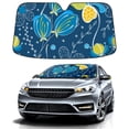 thumbnail image 2 of BDA Blue Metallic Windshield Sun Visor – Foldable UV Shade With Suction Cups, SS303 2 of 4
