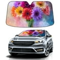 thumbnail image 1 of Car Windshield Sun Shade For Front Window Colorful Gerbera Daisies (4) Foldable Vehicle Windshield Car Sun Visor Covers Automotive Window Protector Car Camping Privacy Sun Blocker, 1 of 1