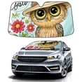 thumbnail image 1 of Car Windshield Sun Shade For Front Window Cute Cartoon Owl (3) Foldable Vehicle Windshield Car Sun Visor Covers Automotive Window Protector Car Camping Privacy Sun Blocker, 1 of 1