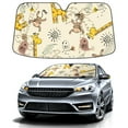 thumbnail image 1 of Car Windshield Sun Shade For Front Window Cute Giraffe Monkey Foldable Vehicle Windshield Car Sun Visor Covers Automotive Window Protector Car Camping Privacy Sun Blocker, 1 of 1