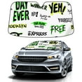 thumbnail image 1 of Car Windshield Sun Shade For Front Window Cute Letter Foldable Vehicle Windshield Car Sun Visor Covers Automotive Window Protector Car Camping Privacy Sun Blocker, 1 of 1