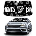 thumbnail image 1 of Car Windshield Sun Shade For Front Window Cute Letter Foldable Vehicle Windshield Car Sun Visor Covers Automotive Window Protector Car Camping Privacy Sun Blocker, 1 of 1