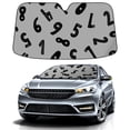 thumbnail image 1 of Car Windshield Sun Shade For Front Window Cute Numbers Foldable Vehicle Windshield Car Sun Visor Covers Automotive Window Protector Car Camping Privacy Sun Blocker, 1 of 1