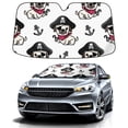 thumbnail image 1 of Car Windshield Sun Shade For Front Window Cute Pirate Dog Foldable Vehicle Windshield Car Sun Visor Covers Automotive Window Protector Car Camping Privacy Sun Blocker, 1 of 1