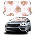 thumbnail image 1 of Car Windshield Sun Shade For Front Window Cute Teddy Bear Love Heart Foldable Vehicle Windshield Car Sun Visor Covers Automotive Window Protector Car Camping Privacy Sun Blocker, 1 of 1