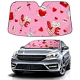 thumbnail image 1 of Car Windshield Sun Shade For Front Window Cute Valentine Rabitts Heart Foldable Vehicle Windshield Car Sun Visor Covers Automotive Window Protector Car Camping Privacy Sun Blocker, 1 of 1