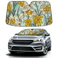 thumbnail image 1 of Car Windshield Sun Shade For Front Window Daffodils Flower Mosaic Style Foldable Vehicle Windshield Car Sun Visor Covers Automotive Window Protector Car Camping Privacy Sun Blocker, 1 of 1